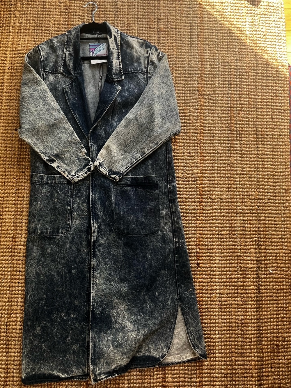 PIONEER Washed Denim Maxi Coat